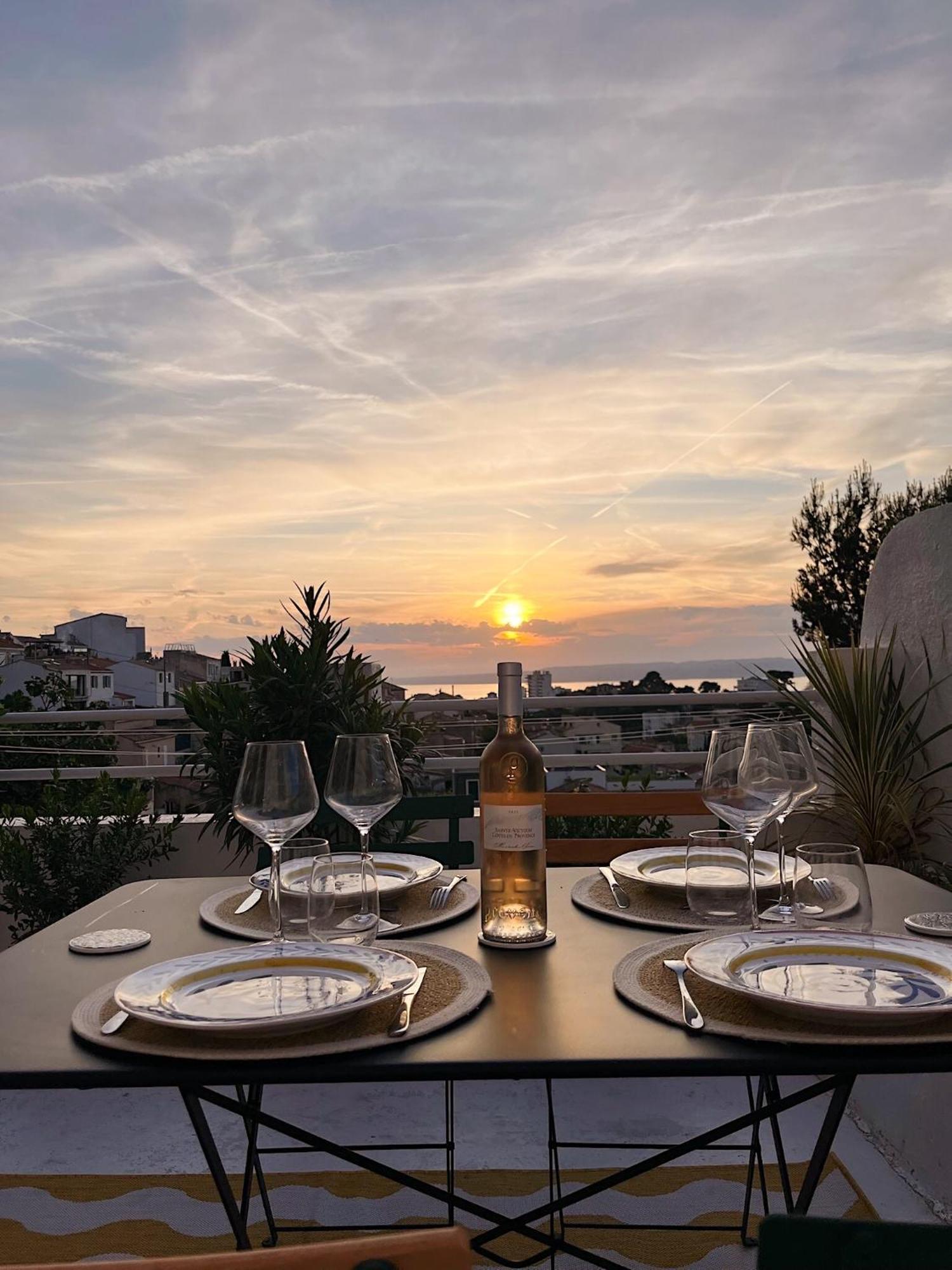 Charmant Studio-Terrasse Vue Mer Marseille Eksteriør bilde